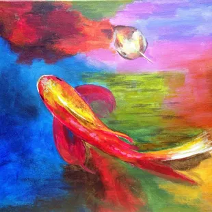 In stock- Lovely Koi acrylic painting on canvas 16x20
Also Available: Digital File