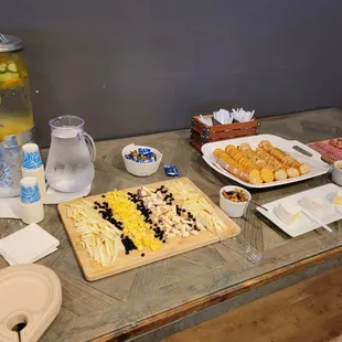 Chacuterie is typically included with wine tastings.