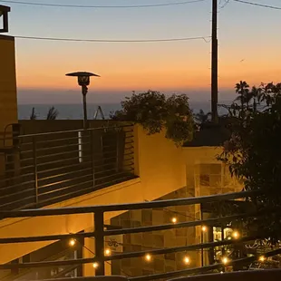 a view of the sunset