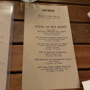 Wine of the month
