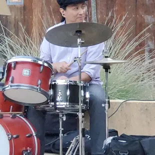 Chris Cortez plays percussion expertly.