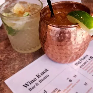 Chile Mango Mule and Caipirina