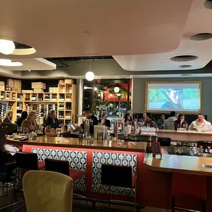 View of U shaped bar area