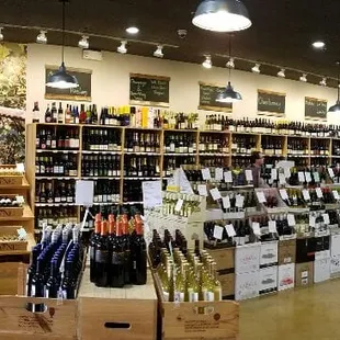 a wine store with a variety of wines
