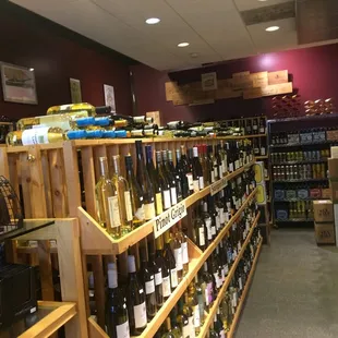 Huge wine selection, VERY friendly staff