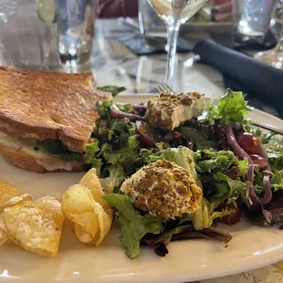 Pick two, pistachio salad and half chicken pesto panini