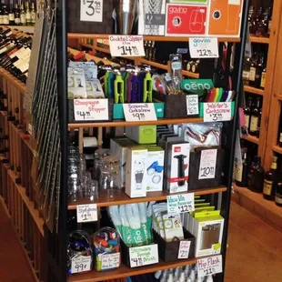 Our display of wine accessories is always growing - let us know if you don't see what you need and we will try to order it!