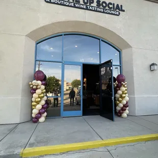 The entrance.
