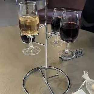 Wine tasting set up