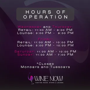 Hours of operation