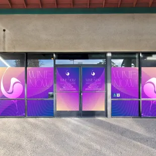 the outside of a wine shop