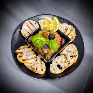 Eggplant and kalamata olive tapenade.