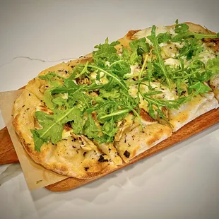 Truffle and mushroom flatbread
