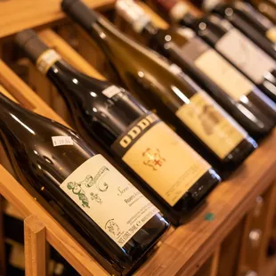 a selection of wine bottles