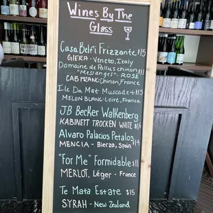 Wines by the glass