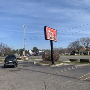 a car parked in a parking lot