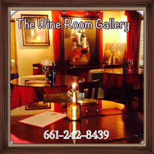 The Wine Room Gallery has one of the most elegant tasting rooms you will find! A beautiful and comfortable place to drink wine!