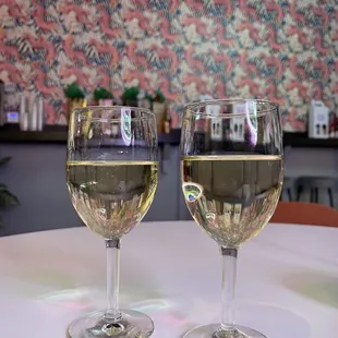 Two glasses of cava