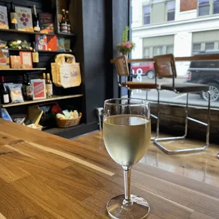 Wine with large beautiful storefront