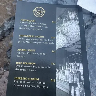Cocktail Menu