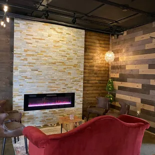 We just installed the new fireplace!