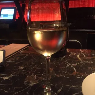 That is a pretty decent pour for wine by the glass.