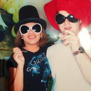 Photo booth at wine walk