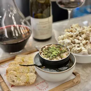 Hamachi &amp; Caviar and House Made Popcorn