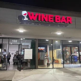 Outside of wine place