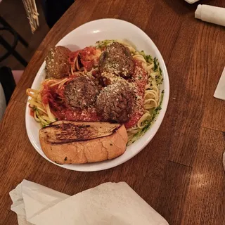 Spaghetti and Homemade Meatballs