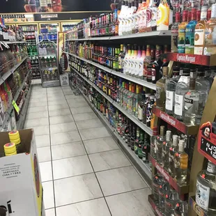 All sizes of alcohol