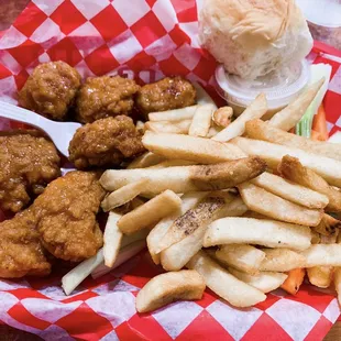 Hot honey boneless wings