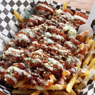 Loaded boneless buffalo bites from Wing Box