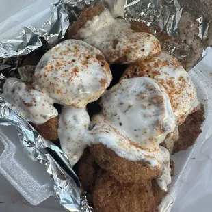 Spicy ranch cajun fried pickles