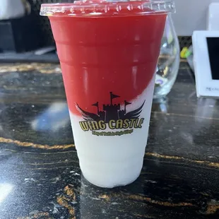 Strawberry/Pina Colada frozen daiquiri...it was just ok. $8