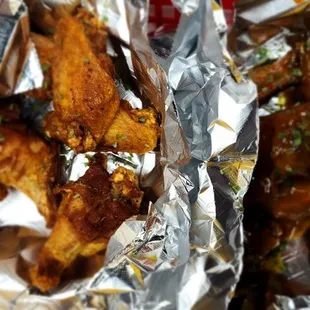 Lemon pepper wings and 24K Gold wings