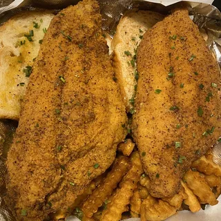 2 pc catfish or whiting dinner