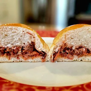 The interior of the baked bbq pork bun