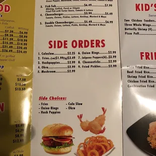 burgers, menu