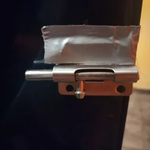 a close up of a door handle