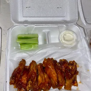 Mango habanero wings