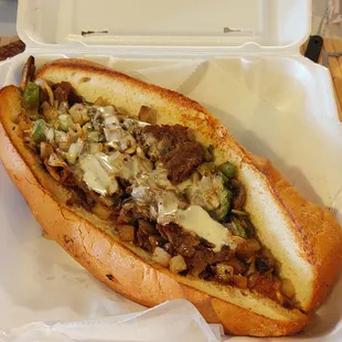Cheesesteak, no mayo. $7+tax