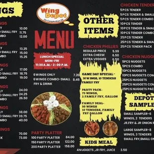 Updated menu (11/10/2021)