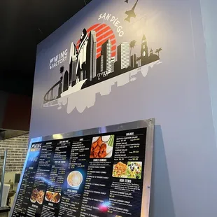 Why to represent San Diego with this wall decor! I like the fact they have this menu down this low-it&apos;s easier to read up close 01/31/2021