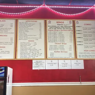 Menu board