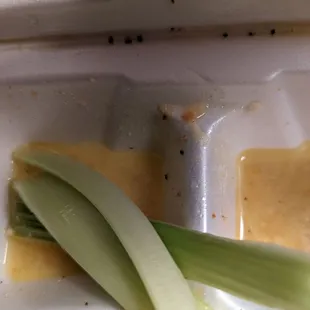 Veggies in grease/oil