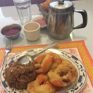 Sweet n sour shrimp lunch