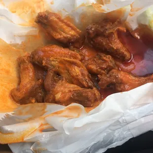 a closeup of the wings