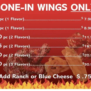 Bone in wings only