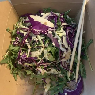 Wild Arugula &amp; Cabbage Slaw